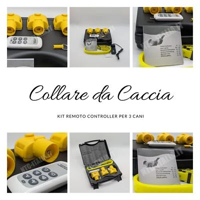 VALIGETTA KIT DA CACCIA 3 COLLARI per CANI CON TELECOMANDO FINO A 1000M italiano - Immagine 1 di 4