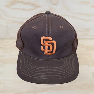Vintage 80s San Diego Padres Sports Specialties Plain Logo Hat Cap 100% Snapback - Picture 1 of 6