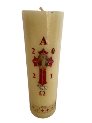  Пасхальная свеча Semana Santa 10 x 3 дюйма Cirio Pascual 1 кг  - Изображение 1 из 4