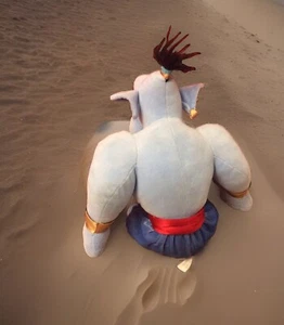 Genie Aladdin Official Disney Stamped Soft Toy Plush Original Retro Big Vtg . - Picture 1 of 9
