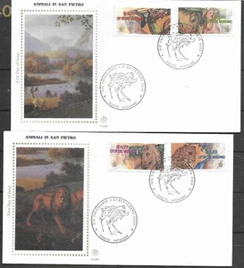 VATICAN 2003 Animals in Vatican Basilica Art SC# 1248-1251 2 FDC - Picture 1 of 1