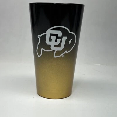 Colorado Buffaloes Pint Glass 16oz Frosted Ombre Beer NCAA Official Merch - Image 1 of 4