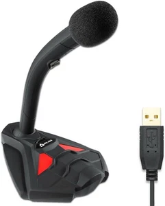 KLIM™ Voice Microfono Desktop USB con Stand per Computer Laptop PC – Microfono- - Foto 1 di 12