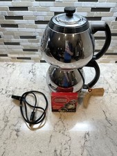 Sunbeam Chrome 1950s Vintage CoffeeMaster  Model C30 NOT TESTED & Unused Filter
