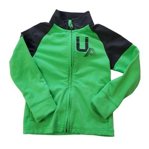 Under Armour Lightweight Zip Up Neon Green Boys Jacket SZ 4 - Picture 1 of 3