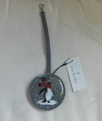 VERA BRADLEY Whimsey Luggage ID Tag - Sparkle Penguin Pair Gray - NWT - Image 1 of 4