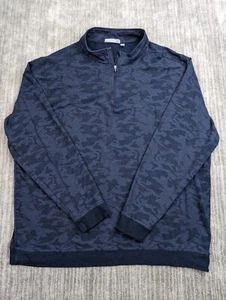 Tasc Sweater Mens 2XL Blue Camo 1/4 Zip Pullover Performance Bamboo Stretch - Picture 1 of 10