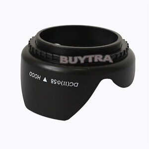 Spiral 58mm Camera Lens Hood for Canon Nikon UV Mirror Universal Black Bes_jr