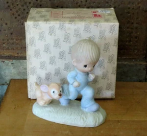 Figurina Precious Moments E-3112 God's Speed con scatola originale vecchio stile 1979 - Foto 1 di 6