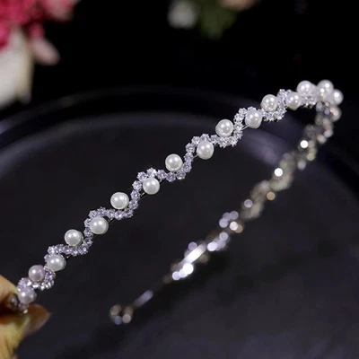 Chic simple Headband Wedding Pearl Crown Headwear Europe America Palace Birthday - Изображение 1 из 4