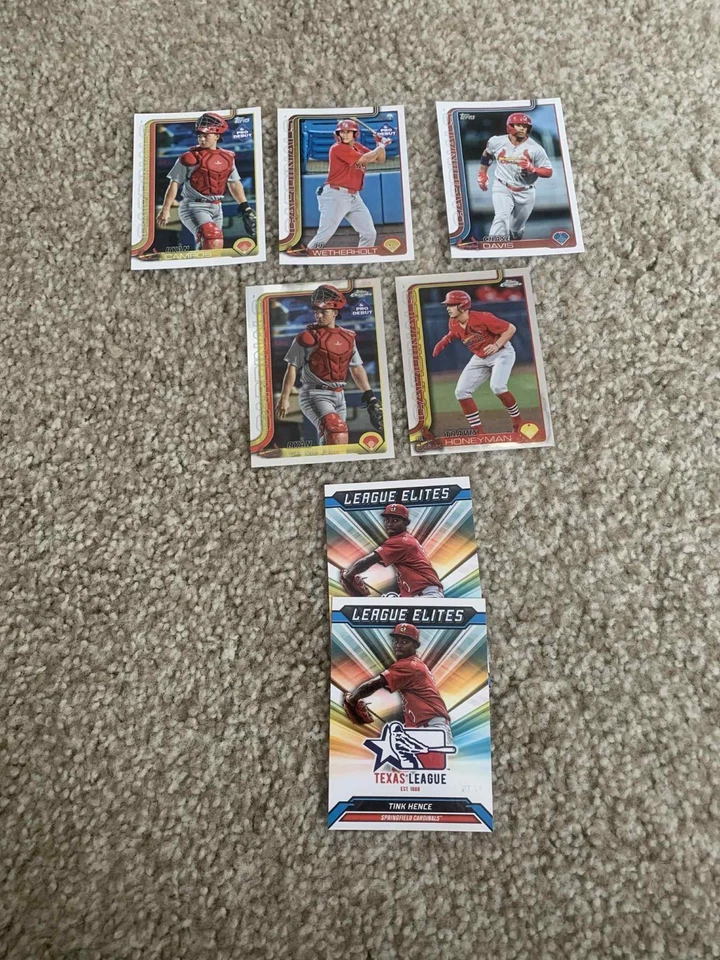 2025 Topps Pro Debut St Louis Cardinals Lot (7) + 2 chrome/2 inserts - Image 1 of 1