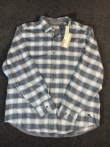 Camisa de franela Tommy Bahama Canyon Beach XL azul a cuadros nueva con etiquetas - Imagen 1 de 8