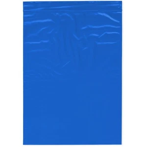 Plymor 9" x 12", Blue 2 Mil Zipper Reclosable Plastic Bags - Picture 1 of 4