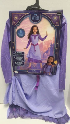 XS (3T-4T) Wish Asha Disney Classic Child Dress Halloween Purple Costume New - Imagem 1 de 4