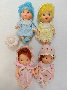 Lot Of 4 Vintage 1984 AGC Strawberry Shortcake Berry Baby Dolls - Picture 1 of 16