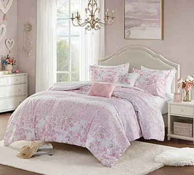 Intelligent Design Twin/Twin XL Colette Floral Paisley Comforter Set Pink Twin - Image 1 of 2