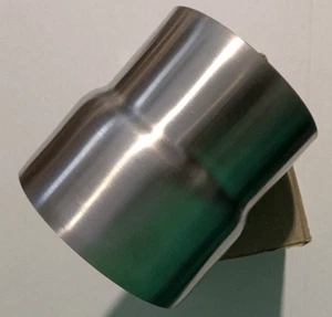 ID 3.5" to OD 4" Stainless Steel Exhaust Adapter Reducer Whole Length 4" - Foto 1 di 11
