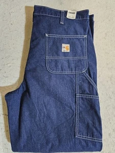 Salopette Carhartt FR Carpenter Jeans Denim 290-83 Uomo Nuova con etichette Taglia 38x32 Abbigliamento da lavoro - Foto 1 di 13