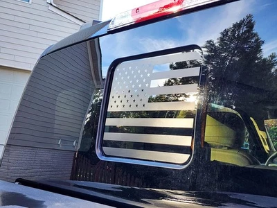 NEW! Rear Middle Window American Flag Decal for Ford F150 F250 F350 2015 2016-up Foto 1 de 4