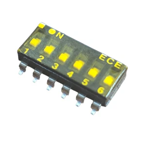 5 PCs ECE SMD Dip Switch 6 Position 2.54mm Pitch 12Pin SM ORIGINAL OEM PARTS - Picture 1 of 1