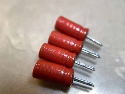 Black Gate Kondensator NX 50V 4,7UF ein Paar (2 Stück) gebraucht rot no polar - Bild 1 von 4