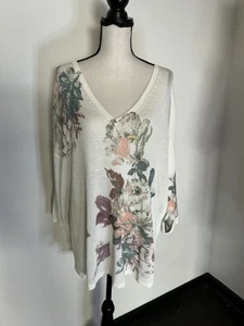 J.Jill Linen Blend Pull Over Sweater Tunic Vneck Size 3X - Picture 1 of 13