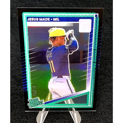 2025 Jesus Made Case Hit 4/10 Clearly Donruss Black Acetate Milwaukee Brewers - Image 1 of 3