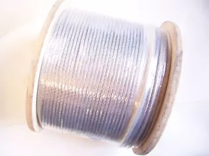 Cable de cable recubierto de vinilo, 1/8" - 3/16", 7x7, carrete de 1000 pies - Imagen 1 de 1