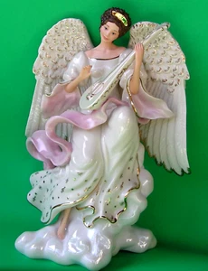 LENOX HEAVEN'S MILLENNIUM MELODY ANGEL Mandolin Sculpture -- NEW in BOX with COA - Picture 1 of 6