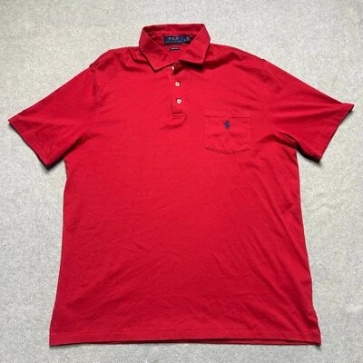 Polo Ralph Lauren Shirt Mens Large Red Classic Fit Pocket Short Sleeve Casual - Image 1 of 4