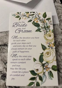 Tarjeta de felicitación Stockwell de 5”x7,75” de boda para la novia y el novio - Imagen 1 de 15
