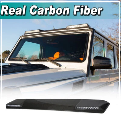 Alerón de techo delantero de carbono real con luz para Benz W463 G500 G63AMG 2004-2018 Foto 1 de 4