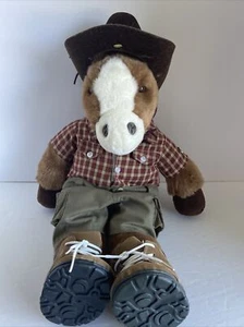 Build-A-Bear Workshop Cowboy Horse W/ Sound & Hat Clydesdale Western Outfit Shoe - Picture 1 of 9