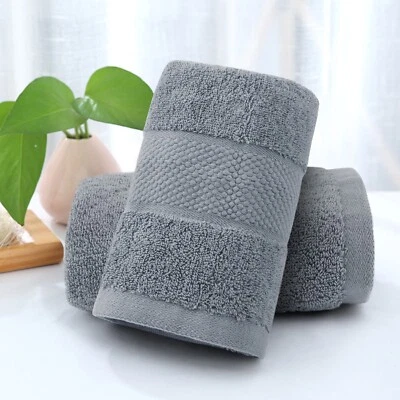 Conjunto de toalhas listradas de algodão secagem rápida - Luxo aconchegante super macio altamente absorvente - Imagem 1 de 4