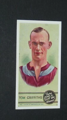 GODFREY PHILLIPS CIGARETTES CARD 1937 SPORTSMEN #19 GRIFFITHS FOOTBALL VILLANS - Photo 1/2