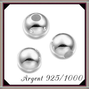 Perles lisses 10mm trou 4mm en Argent 925/1000 Réf: PL10 - Foto 1 di 1