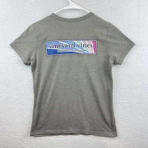 VINEYARD VINES Girls XXS Tee Short Sleeve Sunset Logo Box Ringer Island T-Shirt - Picture 1 of 12