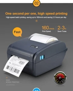 【Simple & Durable】Label Printer Thermal Shipping Address Barcode 4*6 150mm*100mm - Picture 1 of 10