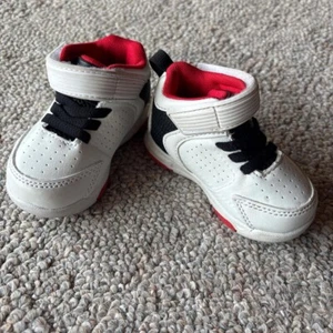 AND1 Baby Sneakers Size 3 Athletic Strap Sneaker Black and Red - Picture 1 of 5