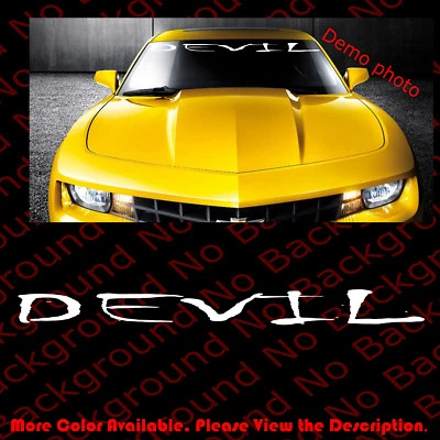 LARGE -  DEVIL Car WindShield/DIE CUT Vinyl Decal Chevy Chevrolet Camaro RC122 - Image 1 of 4