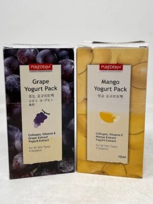 Paquete de yogur dúo de uva y mango PUREDERM (15 bolsas cada aroma) Foto 1 de 3