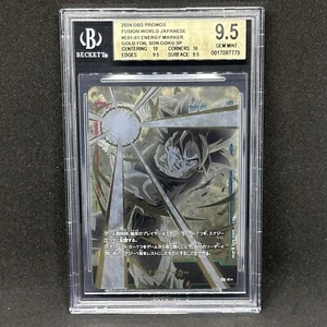BGS9.5 Dragon Ball Fusion World Japanese Energy Marker Gold Foil Son Goku E01-01 - Picture 1 of 2