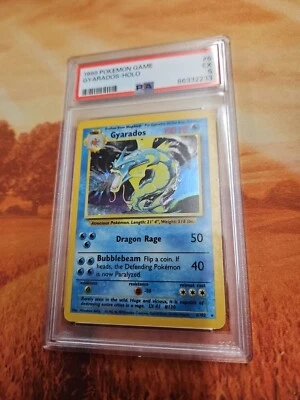 Pokemon TCG Gyarados Base Set Unlimited Holo 6/102 PSA 5 - Image 1 of 2