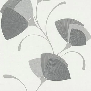 P+S Tapete Vlies Spotlight 02458-10 Blütendekor Weiß Grau Silber Struktur Glanz - Bild 1 von 1