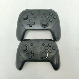 Lot of 2 Nintendo Switch Pro Controller Black HAC-013 Junk Japan Game - Afbeelding 1 van 9