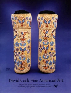 Leggings indios American Sioux 1999 anuncio impreso de exhibición, anuncio de galería de arte David Cook - Imagen 1 de 3