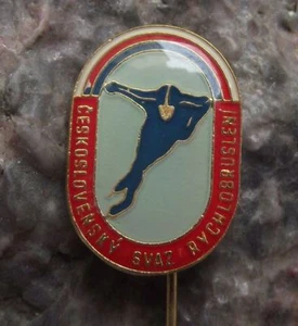 Checoslovaquia Unión Checa Asociación de Patinadores de Velocidad Patinadores sobre Hielo Pin Insignia - Imagen 1 de 4