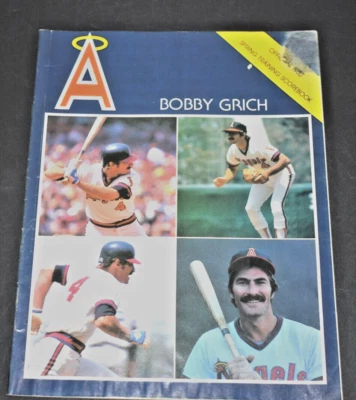 CALIFORNIA ANGELS 1980 Spring Training Program Scorecard Unused Great Ads - Image 1 of 4