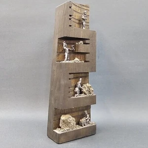 Mina en miniatura Bergmann Steiger en madera 27 cm x 8 cm Erzgebirge original - Imagen 1 de 10