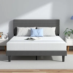 BedStory Platform Bed Frame Adjustable Headboard Metal Frame Twin Full Queen - Picture 1 of 11